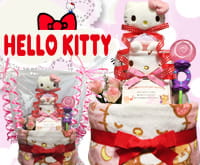 キティちゃんのおむつケーキは女の子の赤ちゃんの出産祝いに使える人気おむつケーキ